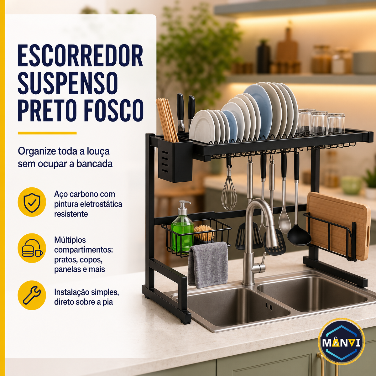 Escorredor de Pratos Suspenso