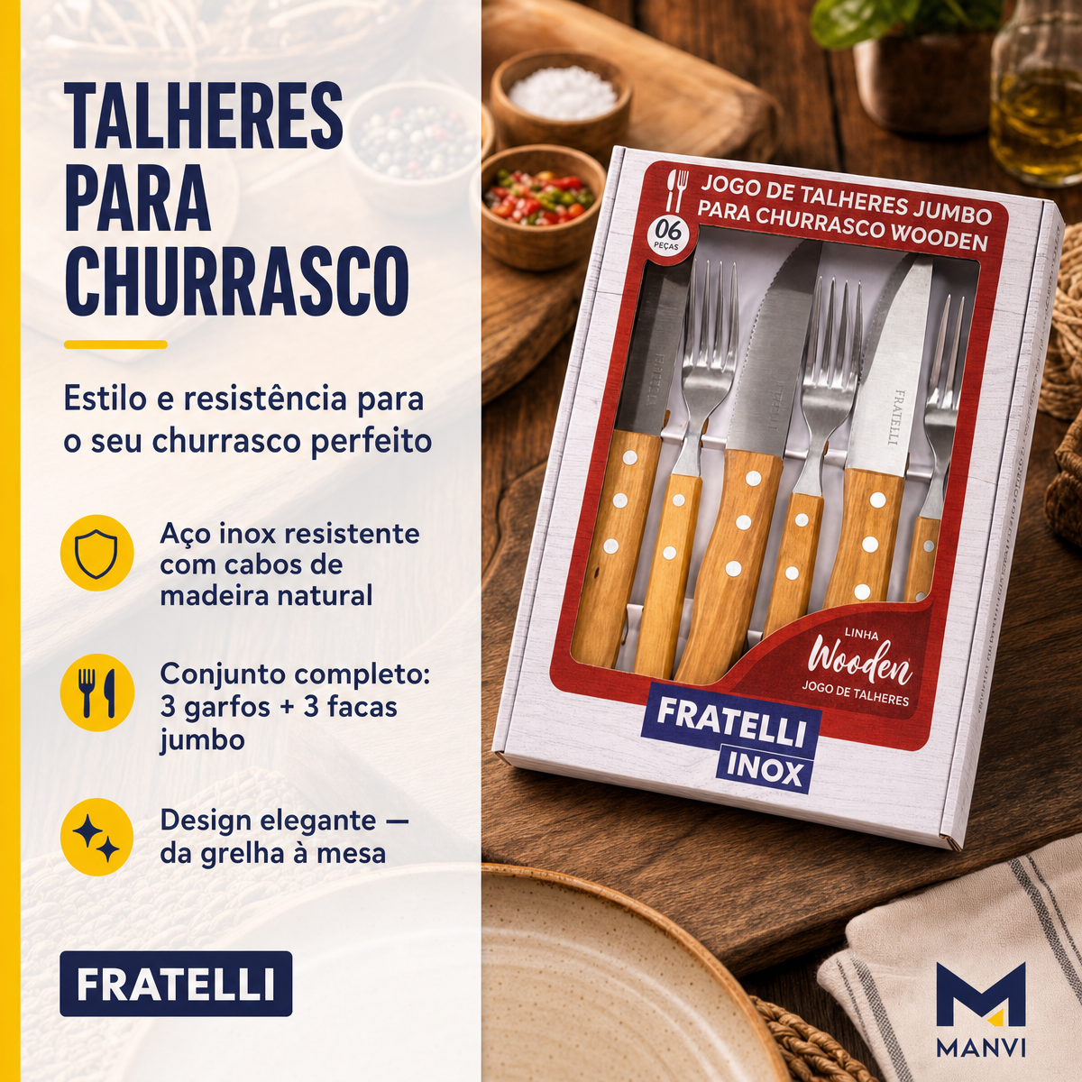 Faqueiro de Madeira