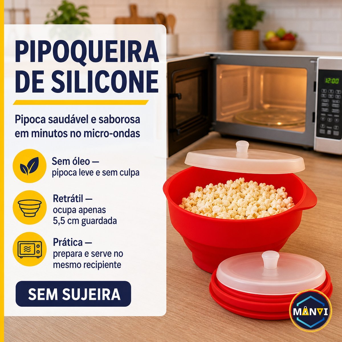 Pipoqueira de Silicone
